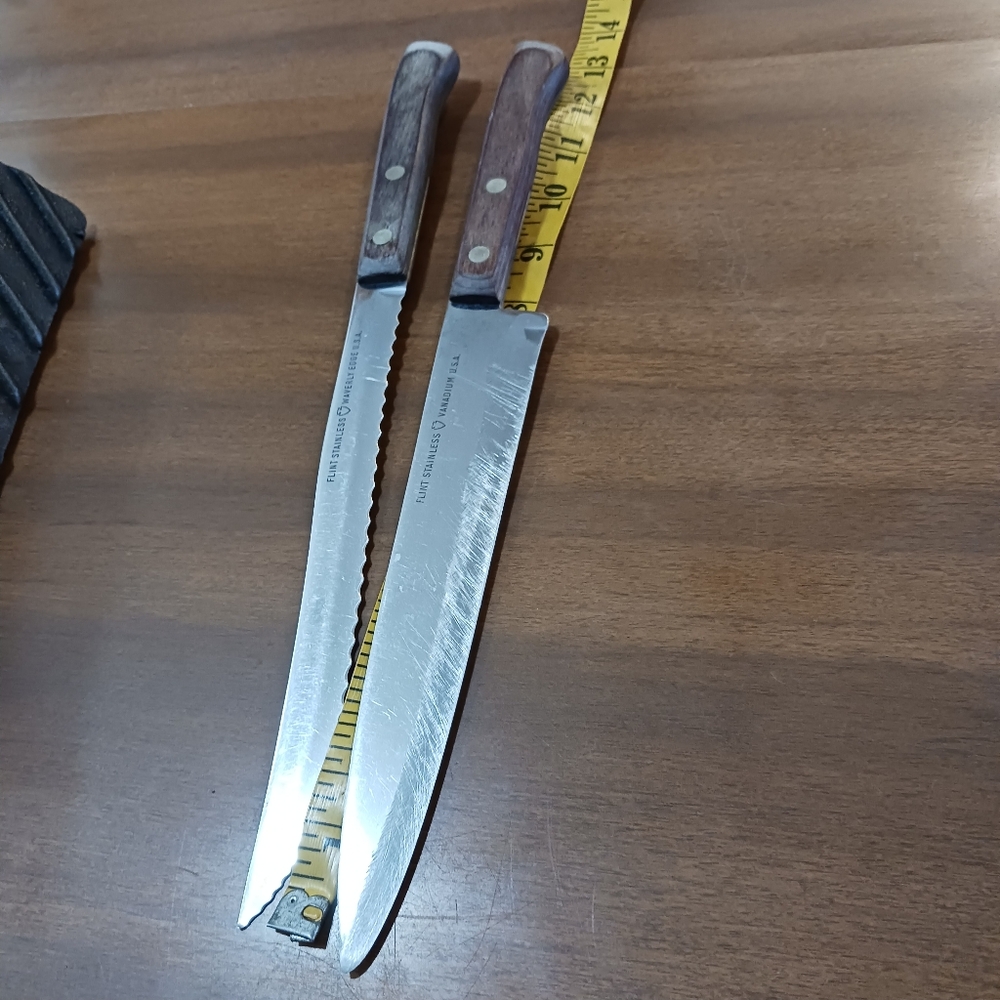 Flint Vanadium knives Kitchen Stainless Steel Knife Pair Lot of 2